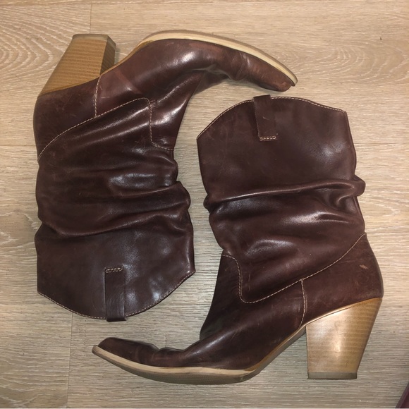 Rampage ladies rodeo cowgirl cowboy leather boots size 10 - Picture 5 of 7